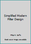 Hardcover Simplified Modern Filter Design Book