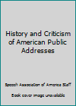 Textbook Binding History and Criticism of American Public Addresses Book