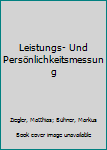 Paperback Leistungs- Und Persönlichkeitsmessung [German] Book