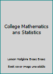Paperback College Mathematics ans Statistics Book