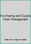 Paperback Purchasing and Supply Chain Management Book