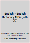 Hardcover English - English Dictionary MBA (with CD) Book