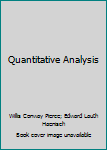 Hardcover Quantitative Analysis Book