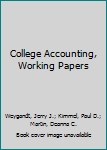 Paperback College Accounting, Working Papers Book