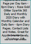 #LashLife 2020 Lash Appointment Book Page per Day 6am - 8pm Diary : Rose Gold Glitter Sparkle 365 Daily and Monthly 2020 Diary with Monthly Calendar and Daily 8am - 6pm Diary Pages, Contact Lists and