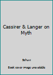 Paperback Cassirer & Langer on Myth Book