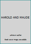 Unknown Binding HAROLD AND MAUDE Book