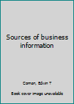 Sources of business information