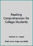 Paperback Reading Comprehension for College Students Book