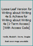 Paperback Loose-Leaf Version for Writing about Writing 4e & Achieve for Writing about Writing 4e (1-Term Access) [With Access Code] Book