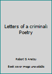 Paperback Letters of a criminal: Poetry Book