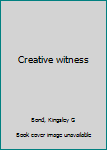 Paperback Creative witness Book