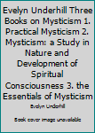 Paperback Evelyn Underhill Three Books on Mysticism 1. Practical Mysticism 2. Mysticism: a Study in Nature and Development of Spiritual Consciousness 3. the Essentials of Mysticism Book