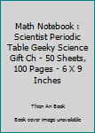 Math Notebook : Scientist Periodic Table Geeky Science Gift Ch - 50 Sheets, 100 Pages - 6 X 9 Inches