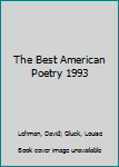 Hardcover The Best American Poetry 1993 Book