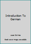 Hardcover Introduction To German Book