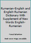 Hardcover Rumanian-English and English-Rumanian Dictionary With Supplement of New Words English-Rumanian [German] Book