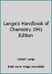 Leather Bound Lange's Handbook of Chemistry 1941 Edition Book