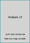 Hardcover Analysis 13 [Unknown] Book