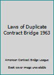 Hardcover Laws of Duplicate Contract Bridge 1963 Book