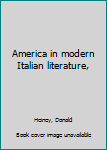 Unknown Binding America in modern Italian literature, Book