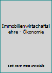 Hardcover Immobilienwirtschaftslehre - Ökonomie [German] Book