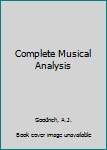 Hardcover Complete Musical Analysis Book