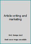 Hardcover Article writing and marketing Book