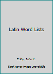 Paperback Latin Word Lists Book