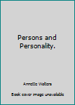 Hardcover Persons and Personality. Book