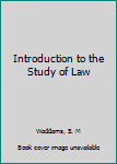Paperback Introduction to the Study of Law Book