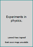 Unknown Binding Experiments in physics, Book