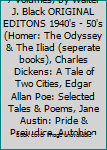 Hardcover Classics Club Library - 7 Volumes, by Walter J. Black ORIGINAL EDITONS 1940's - 50's (Homer: The Odyssey & The Iliad (seperate books), Charles Dickens: A Tale of Two Cities, Edgar Allan Poe: Selected Tales & Poems, Jane Austin: Pride & Prejudice, Autobiog Book