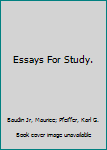 Hardcover Essays For Study. Book