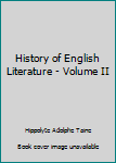 Hardcover History of English Literature - Volume II Book
