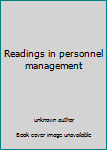 Unknown Binding Readings in personnel management Book