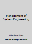 Hardcover Management of System Engineering Book
