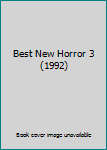 Hardcover Best New Horror 3 (1992) Book