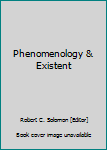 Paperback Phenomenology & Existent Book