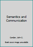 Paperback Semantics and Communication Book