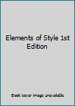 Hardcover Elements of Style 1st Edition Book