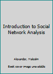 Hardcover Introduction to Social Network Analysis Book