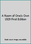 Hardcover A Room of One's Own 1929 First Edition Book