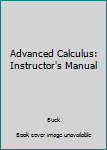 Paperback Advanced Calculus: Instructor's Manual Book