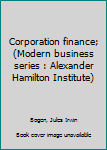 Corporation Finance