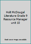 Paperback Holt McDougal Literature Grade 9 Resource Manager unit 10 Book