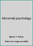 Paperback Abnormal psychology Book