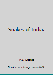 Hardcover Snakes of India. Book