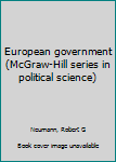 Hardcover European government (McGraw-Hill series in political science) Book