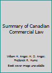 Hardcover Summary of Canadian Commercial Law Book